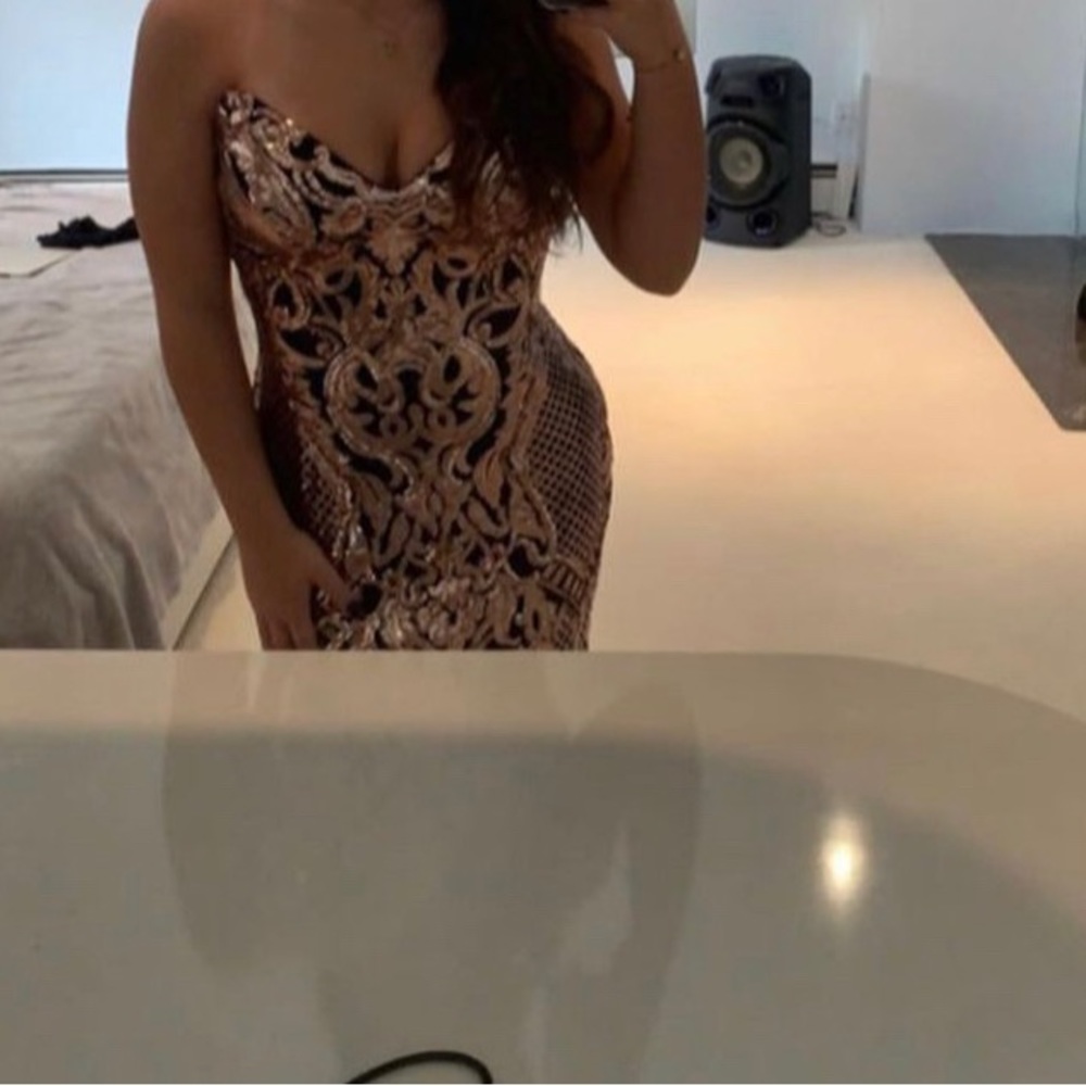 Jovani black and rose gold dress #2670 size 10